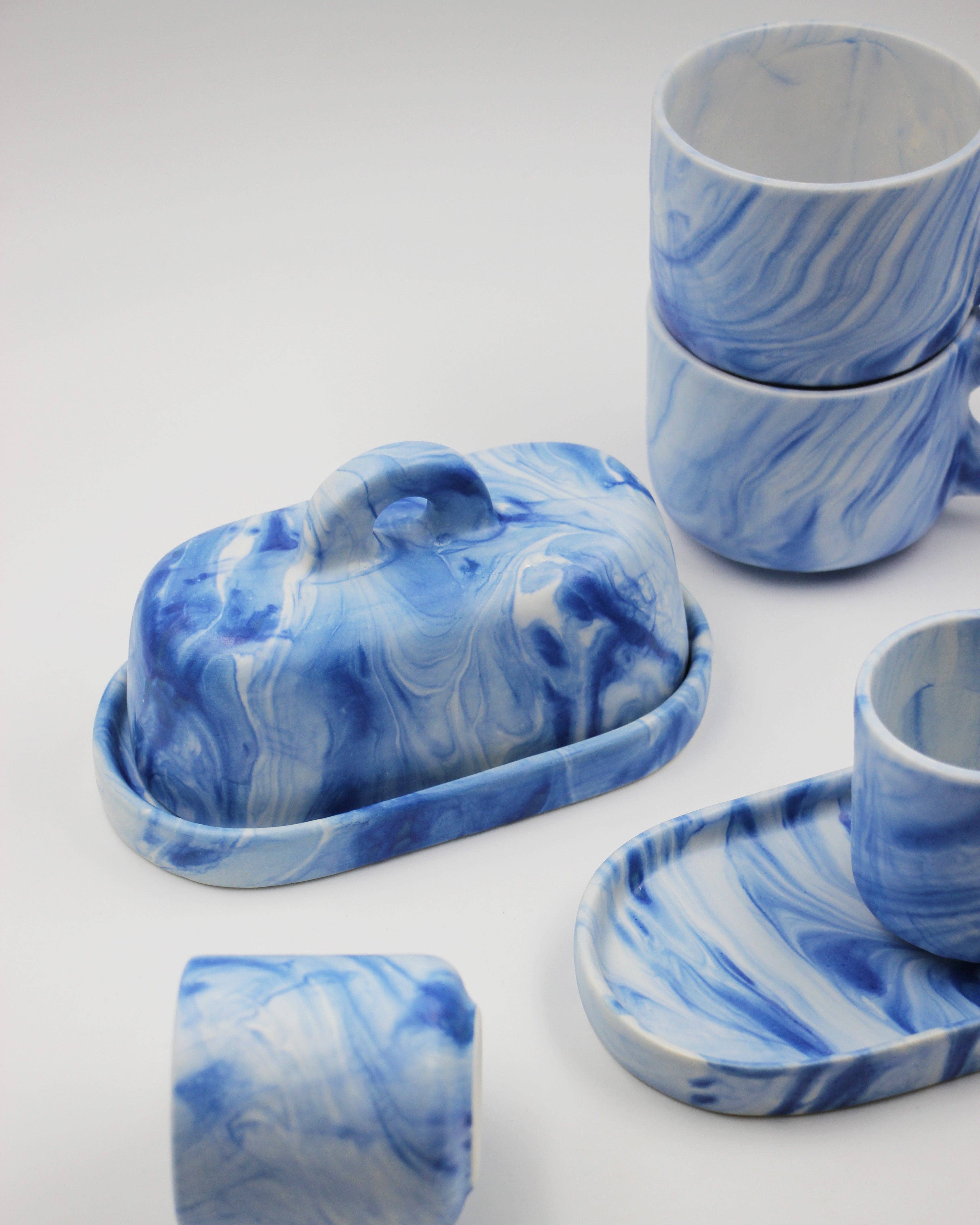 Pó de Barro - Wholesale Butter Dish - Butter Dish Marble Blue3