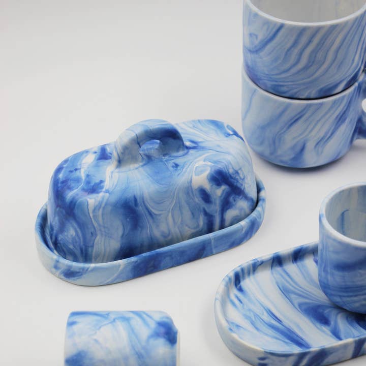 Pó de Barro - Wholesale Butter Dish - Butter Dish Marble Blue3