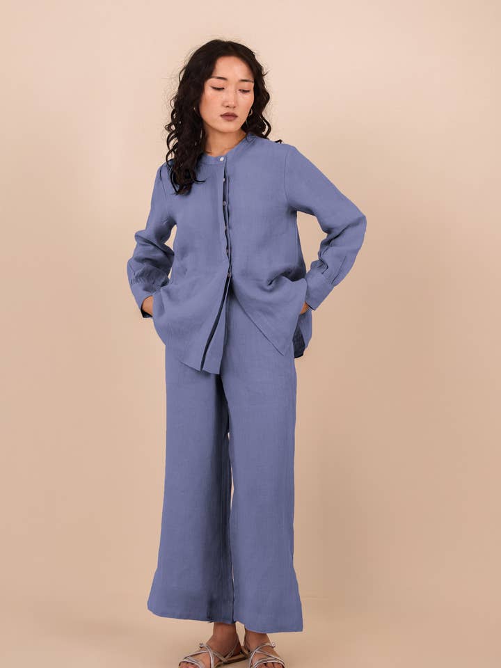 Ensemble coordonné en lin Annie pour la vente par Live Linen