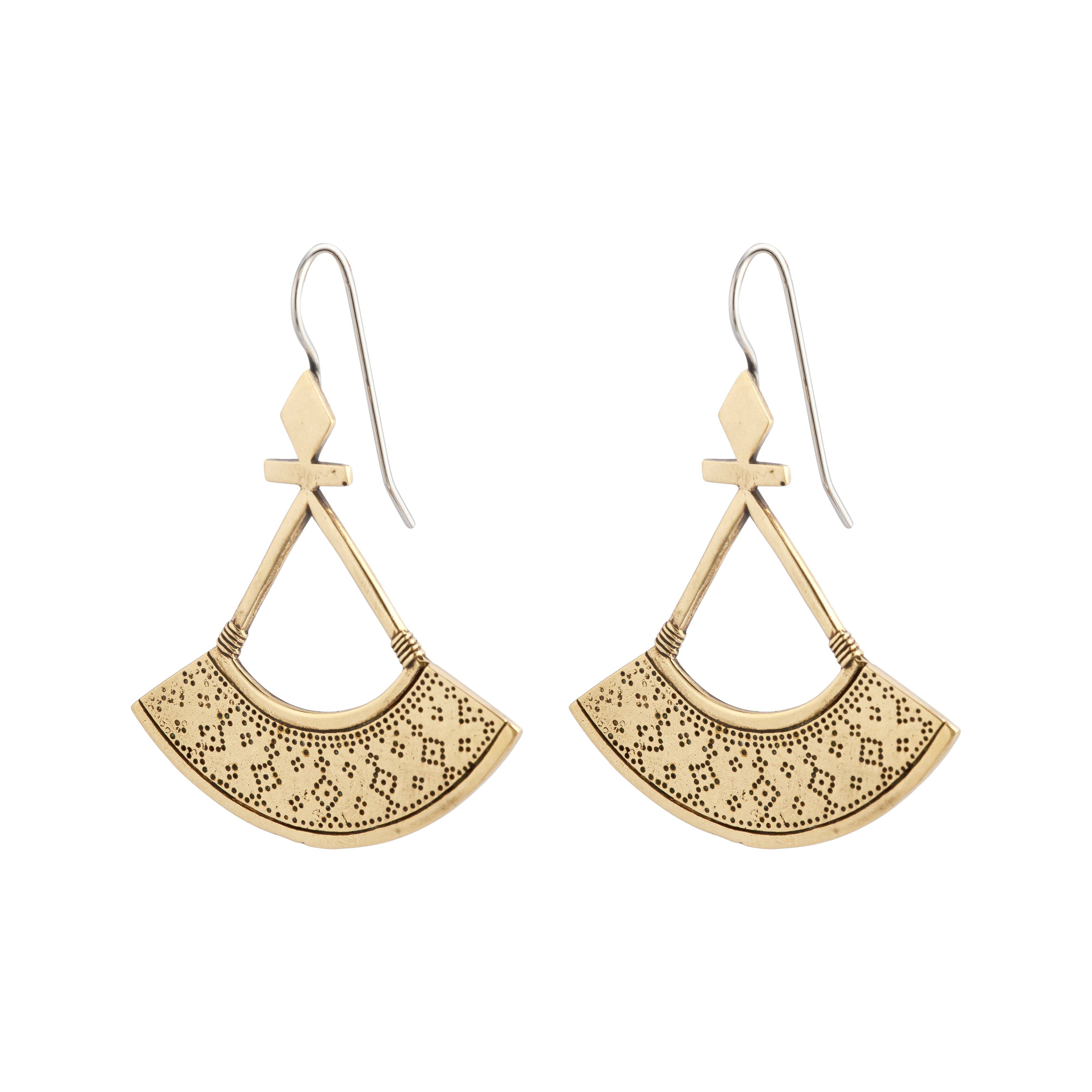 Nakila Collective - Vente Boucles d'oreilles pendantes - Boucles d'oreilles Sienna - Laiton