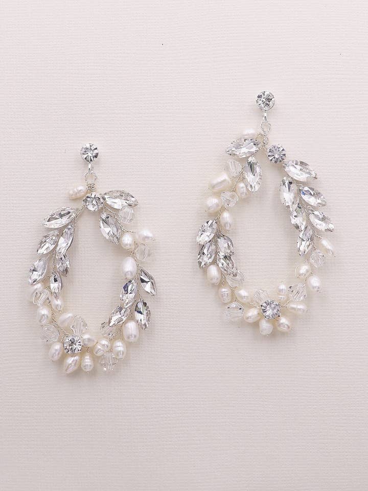 Paris Statement Pearl Earrings for wholesale by allureweddingjewelry