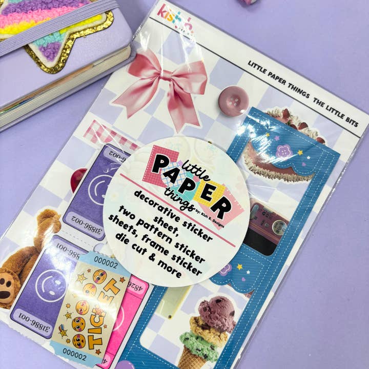 Kish B. Designs - Wholesale Sticker - Little Paper Things| The Little Bits| Junk Journal Packet1