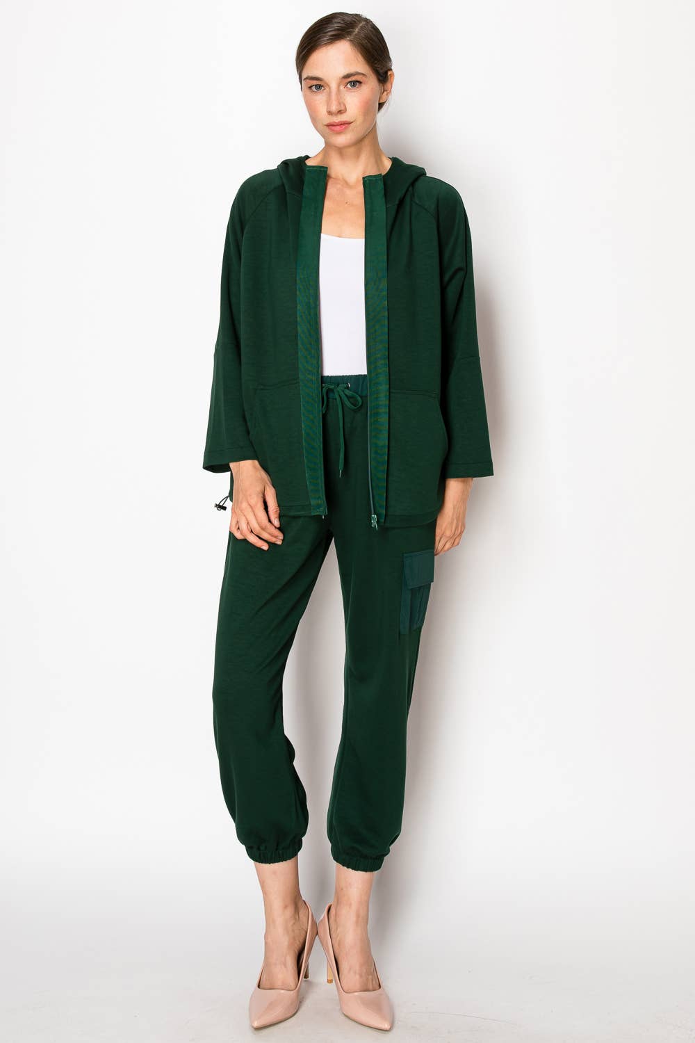 Joh Apparel - Wholesale Jacket - Women's - Kari Pointe Knit Hoodie Jacket24