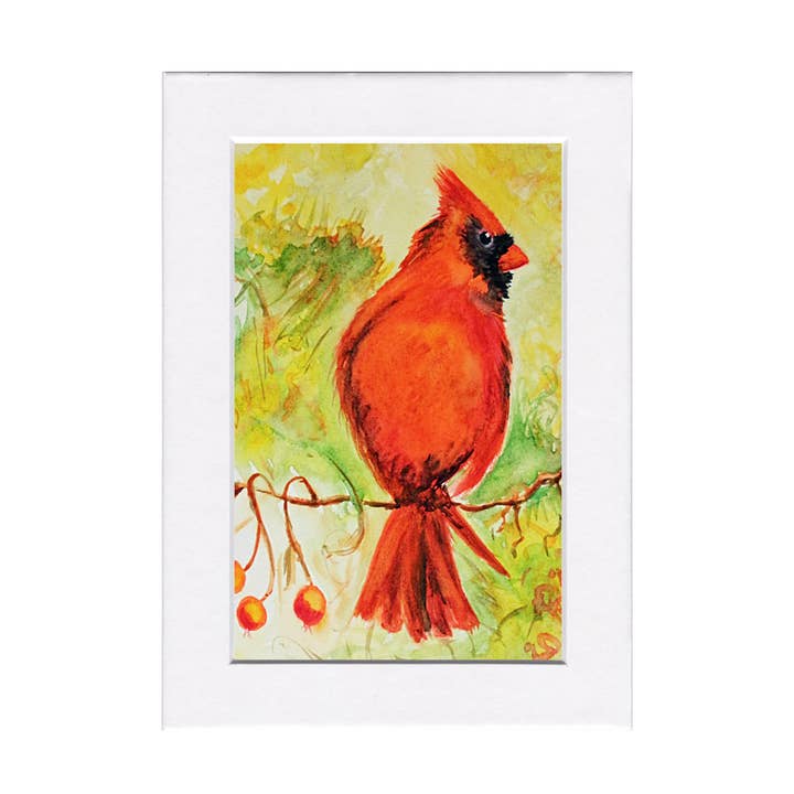 Miniimpresión Autumn Cardinal Bird Nature para venta al por mayor de Fine Art For Small Spaces