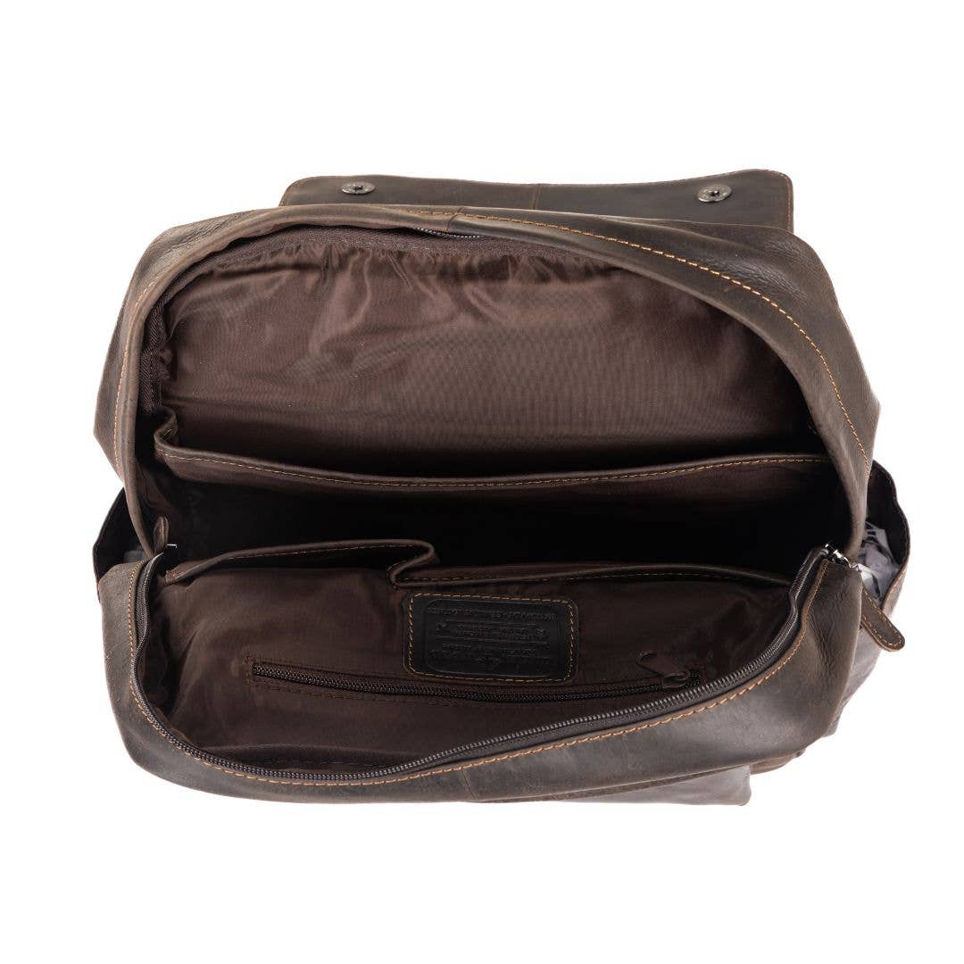 Greenwood Leather - Wholesale Backpack - Unisex - Leather Vintage Backpack Scott- Unisex GW680910