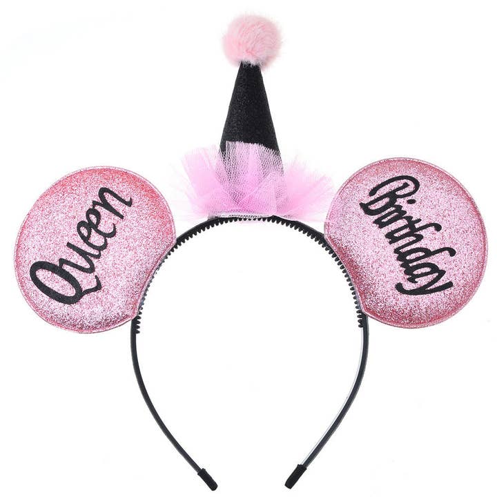 littleoneusa - Wholesale Party Hat/Crown - Pink Minnie Ears Birthday Party Headband