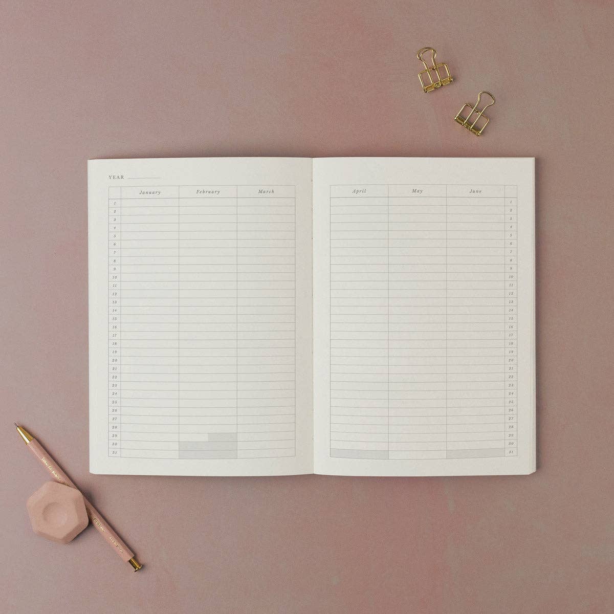 Sister Paper Co. - Wholesale Planner - Rhythm Monochrome Daily Planner | Undated Diary | Stationery1