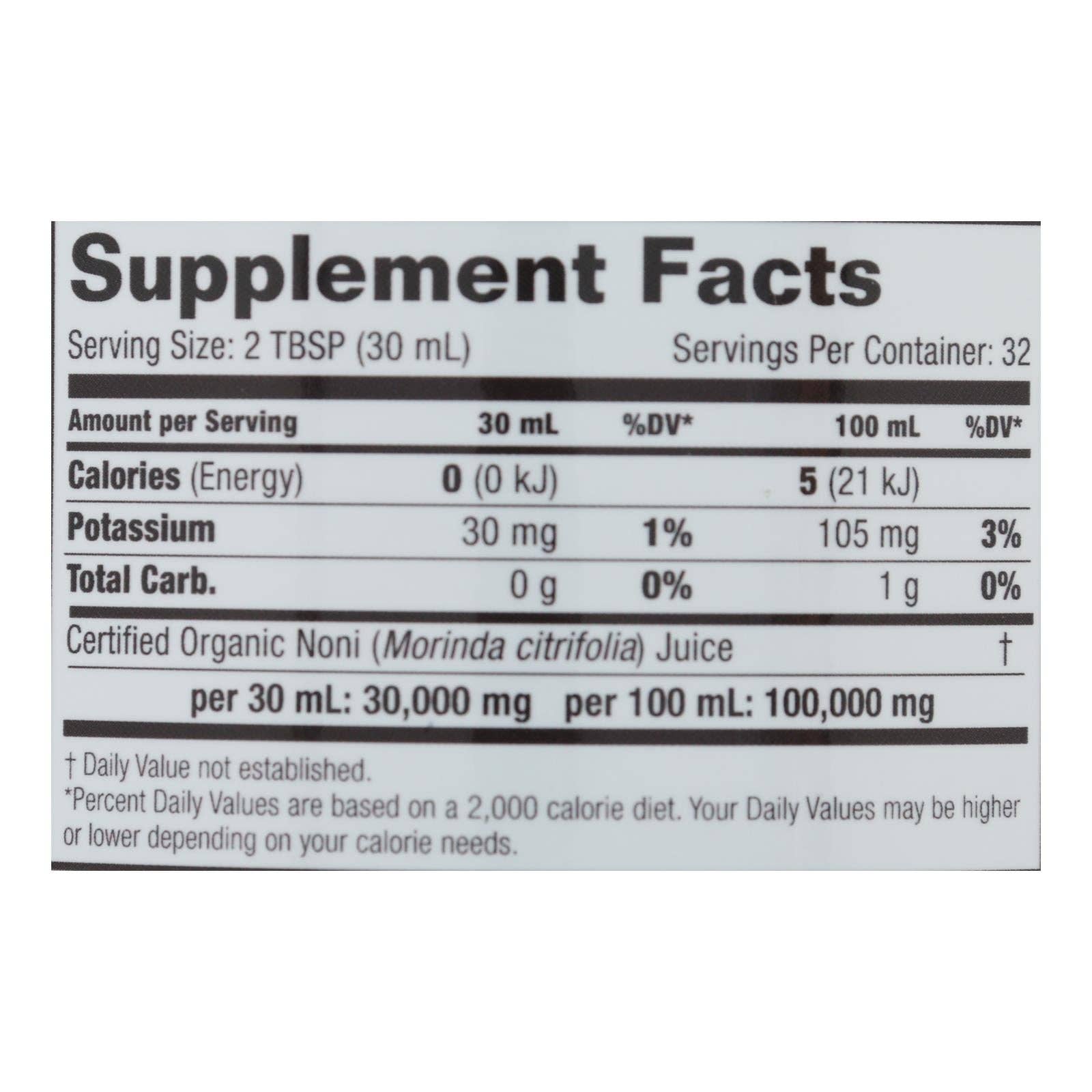 Everyday Supply Co - Wholesale Wellness Juice/Tonic - Dynamic Health Organic Certified Noni Juice - 32 fl oz1