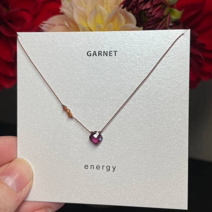 Collar de granate y hessonita - Energía para venta al por mayor de Soulsilk