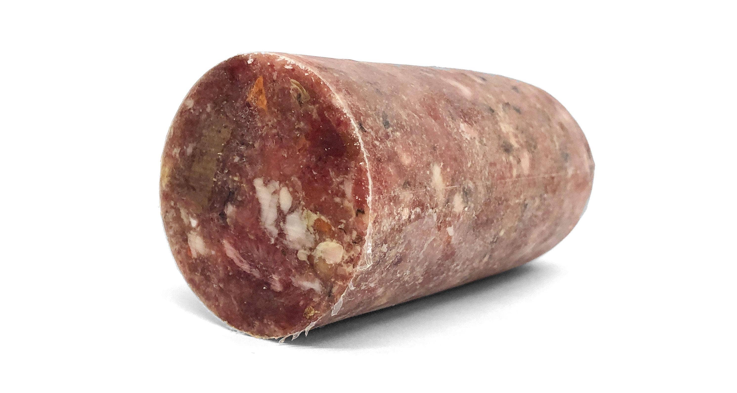 Tackenberg - Wholesale Pet Food - Dog - BARF Sausage Menu of Beef with Carrot and Spinach, 500g0