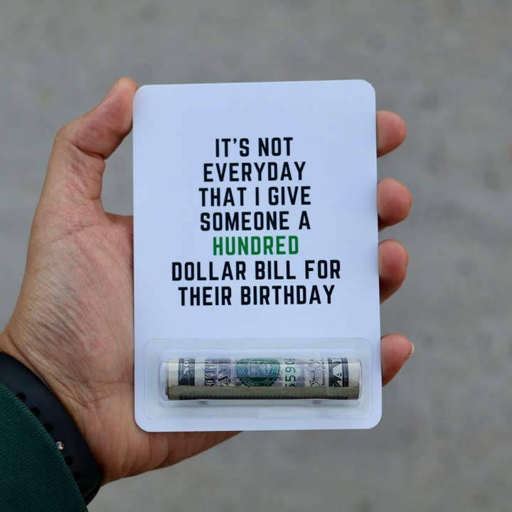 Porte-cadeau en espèces - Cadeau d'anniversaire drôle et farceur pour la vente par Very Pun Stuff