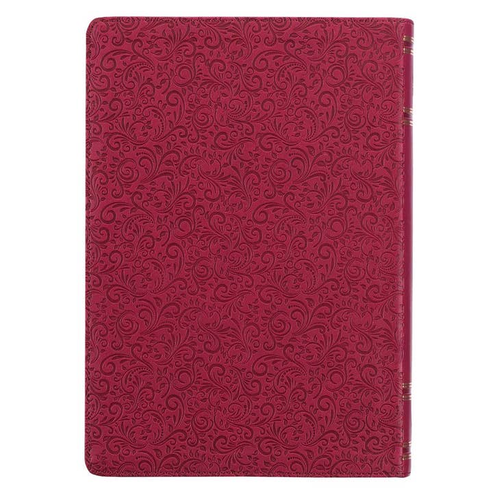 Christian Art Gifts - Wholesale Book - Adult - NLT, The Spiritual Growth Bible Faux Leather, Berry