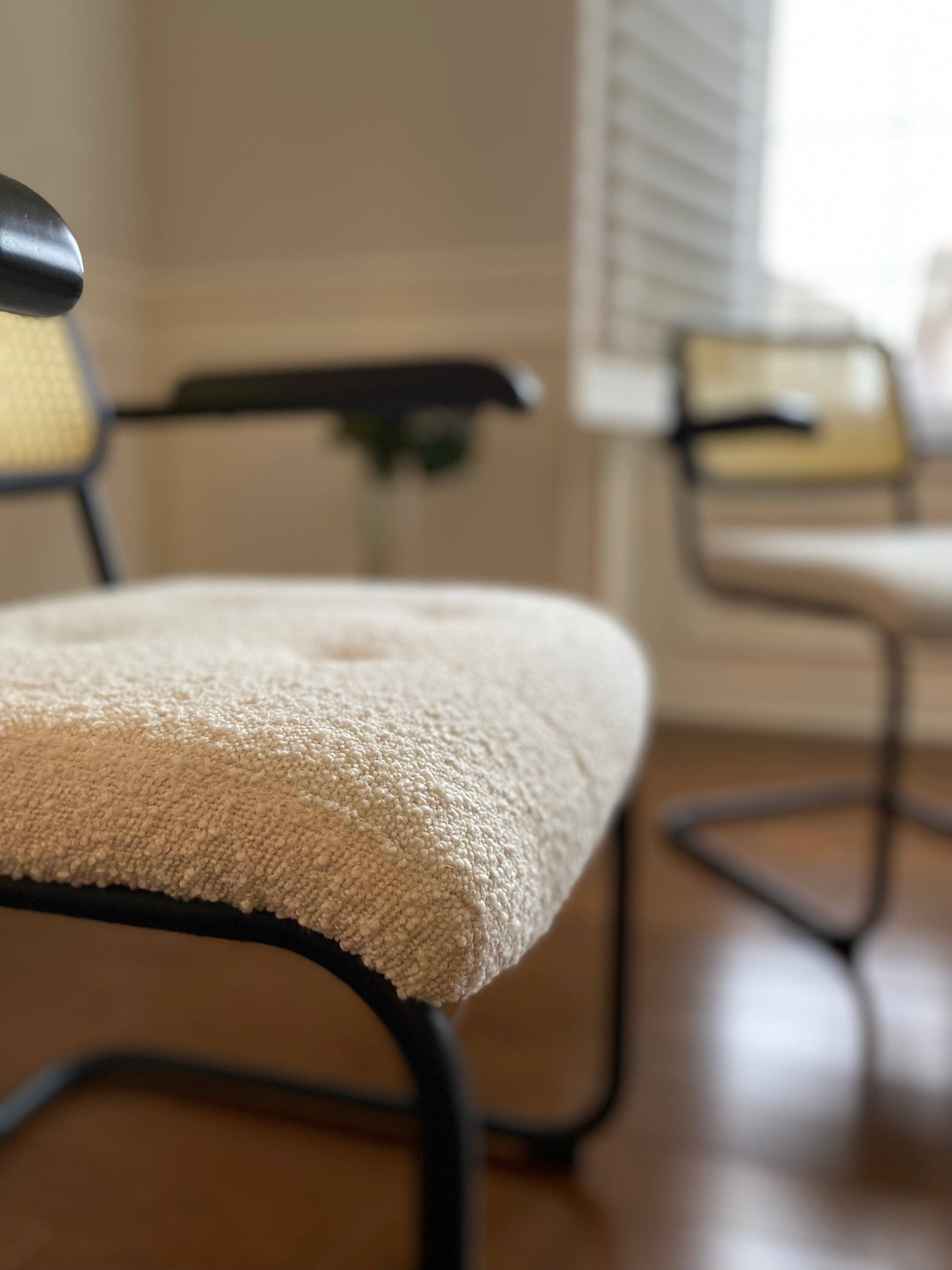 Seat4uhome - Wholesale Chair - Boucle Upholstered Rattan Elton Dining Chair-Price Per Item7