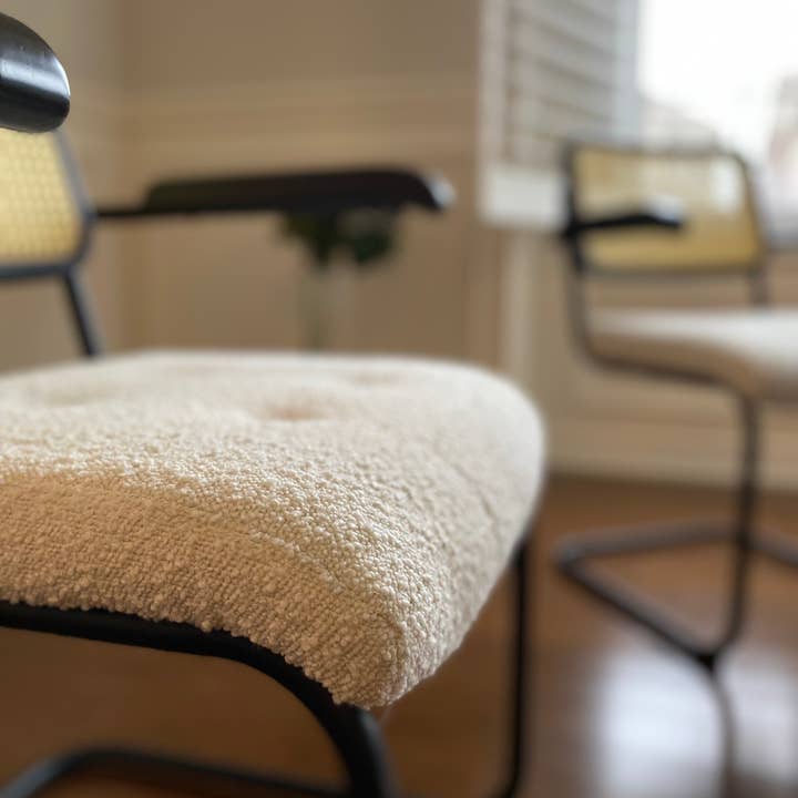 Seat4uhome - Wholesale Chair - Boucle Upholstered Rattan Elton Dining Chair-Price Per Item7