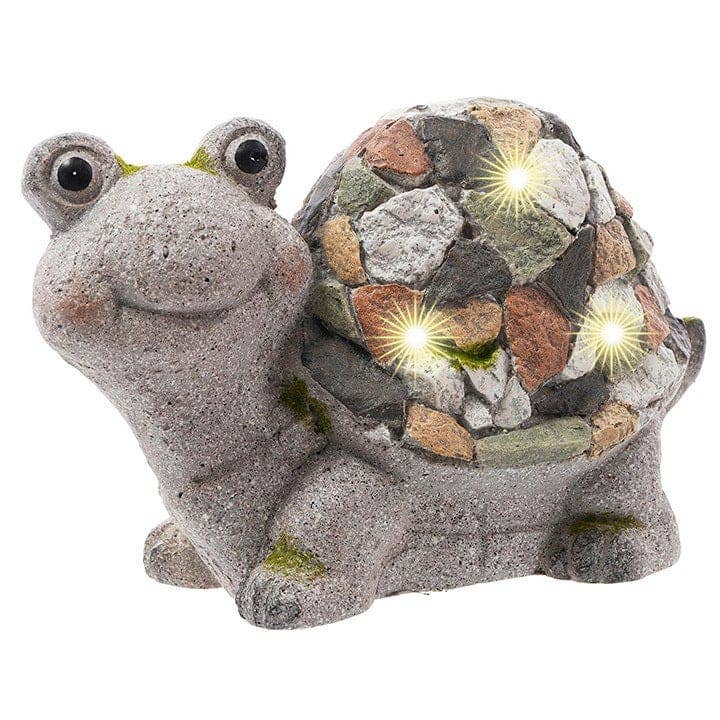 'Stone' Solar Garden Critter- Turtle, Snail, Butterfly, Fish for wholesale by Will's Company