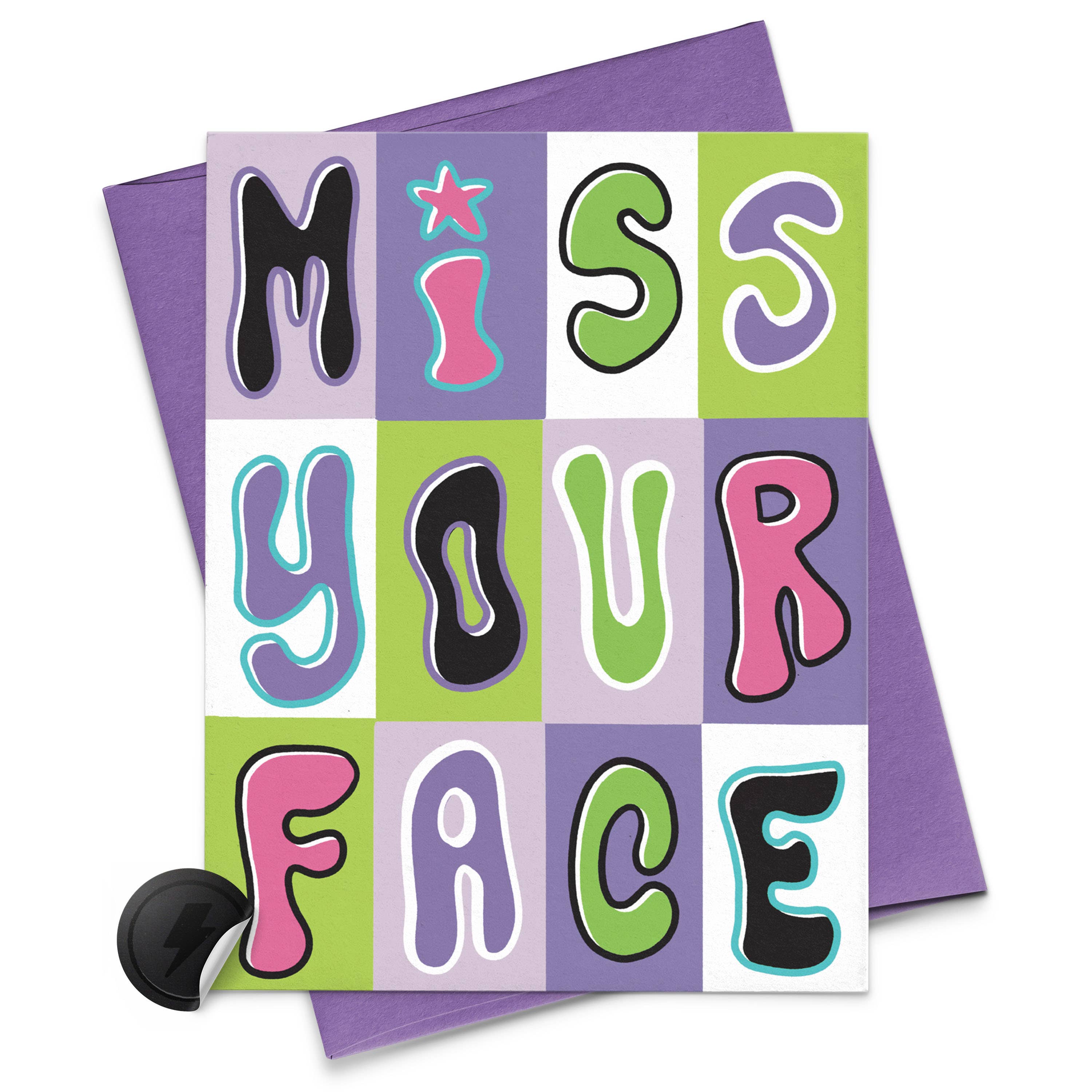 Rock'N Paper - Wholesale Friendship Card - Miss Your Face Card0