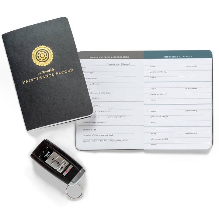 Automobile Maintenance Record Journal for wholesale by Color Box Design & Letterpress