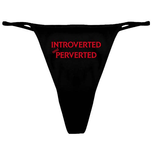 Black Introverted and Perverted Women's Thong Underwear for wholesale on Faire