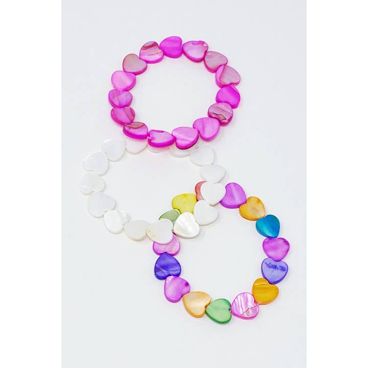 Ellison+Young – Pulseira de missangas por atacado – Pulseira Shelly Heart Stretch7