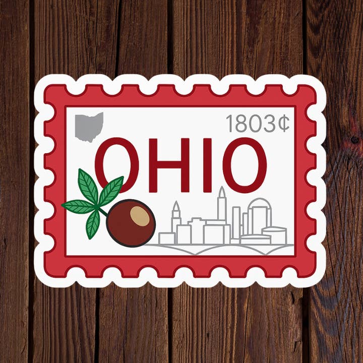 Ohio Stamp Sticker for wholesale by Kase Wear