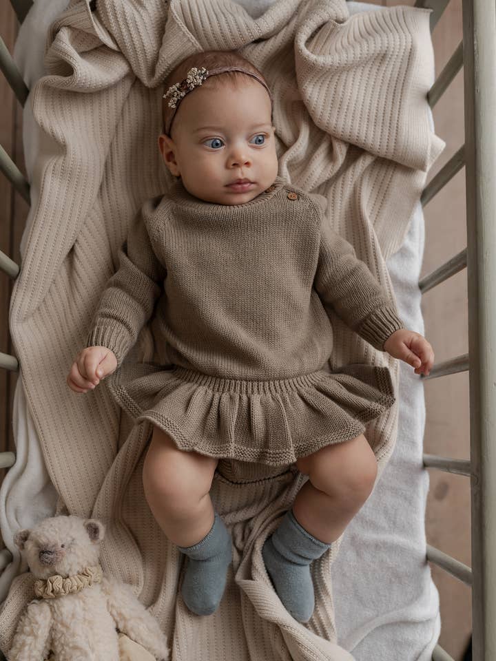 hanevild - Wholesale Bodysuit (Non-Footed) - Baby - Clara, strikket sparkedragt2