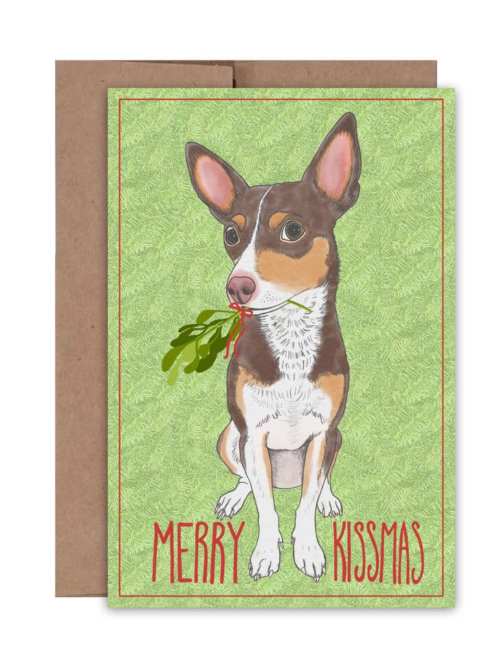 Merry Kissmas Card for wholesale by Golden Grove Paper