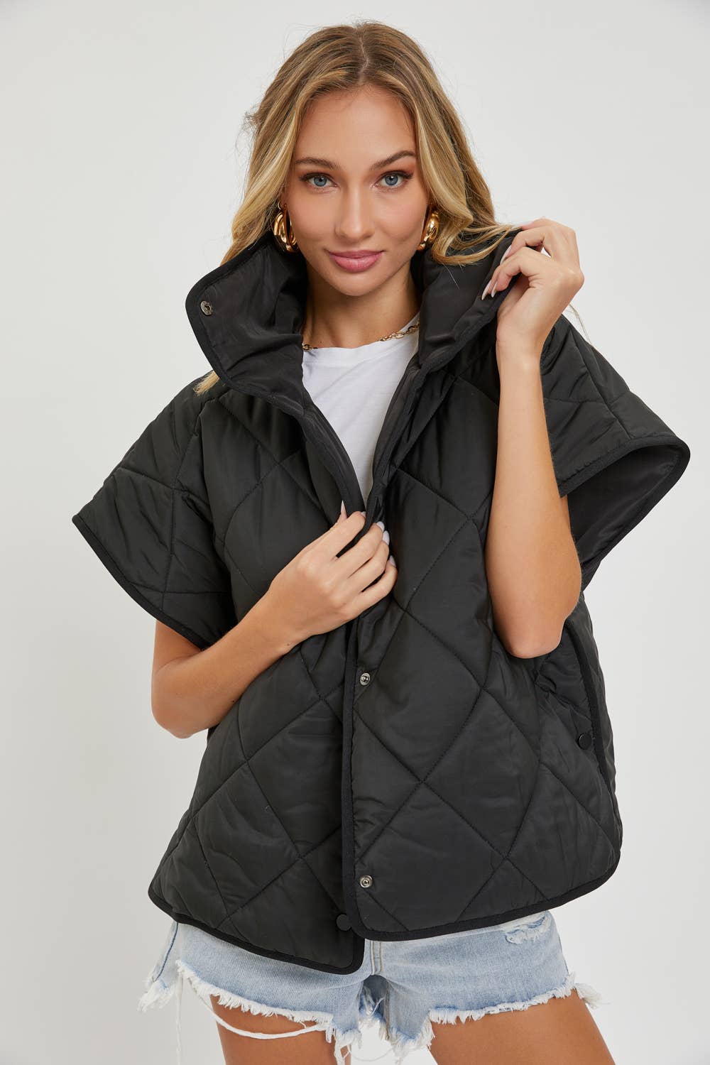 Sweet Lovely by Jen - Wholesale Outerwear Vest - Women's - QUILTED  PADDED VEST OUTERWEAR 0