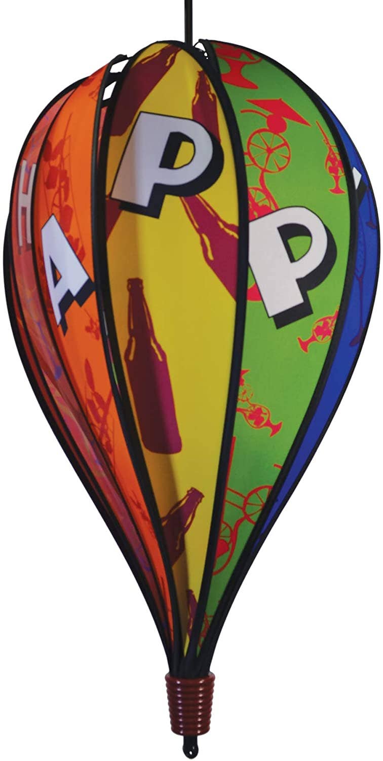 Rainbow Stripe Windsock Hot Air Balloon Wind Spinner Garden Yard OutdooY*mx 