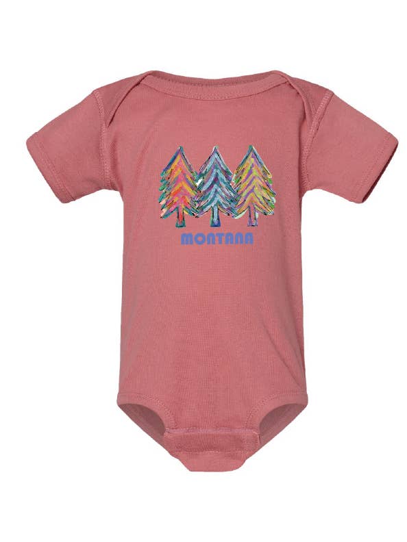 Triple Tree - Custom - Baby Short Sleeve One Piece for wholesale by MT Brand Apparel