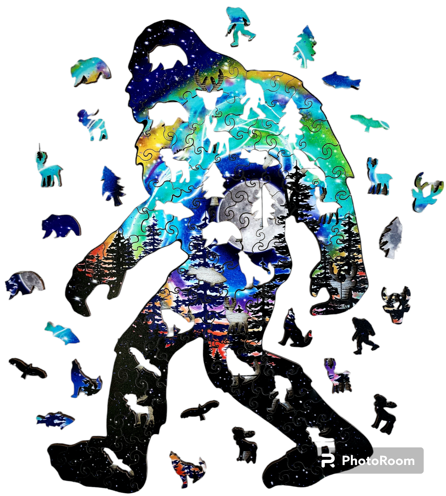 Art Factory LLC - Wholesale Puzzle - Adult - Sasquatch shape wooden puzzle0