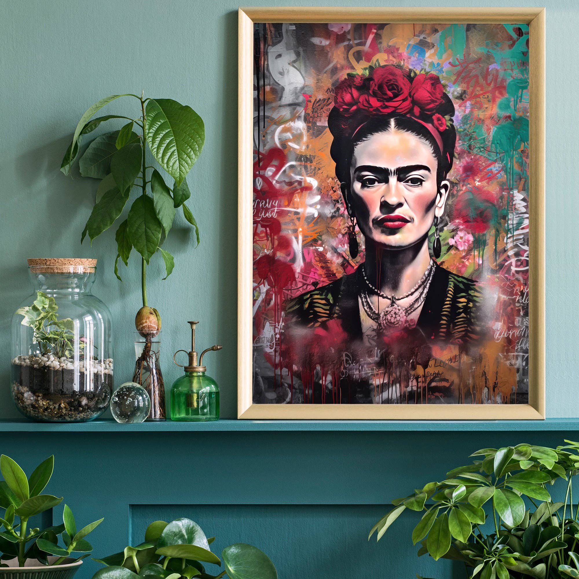 Ink & Drop – wholesale Art print – Frida Kahlo Graffiti Stencil Print1