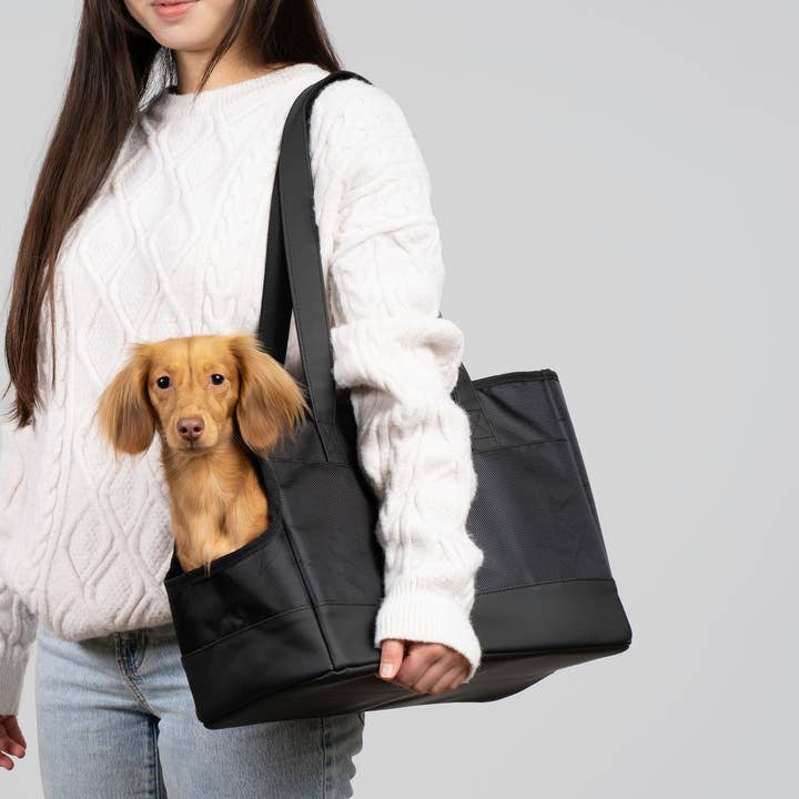 Sac fourre-tout entièrement noir pour animaux de compagnie pour la vente par Oskar&Friends