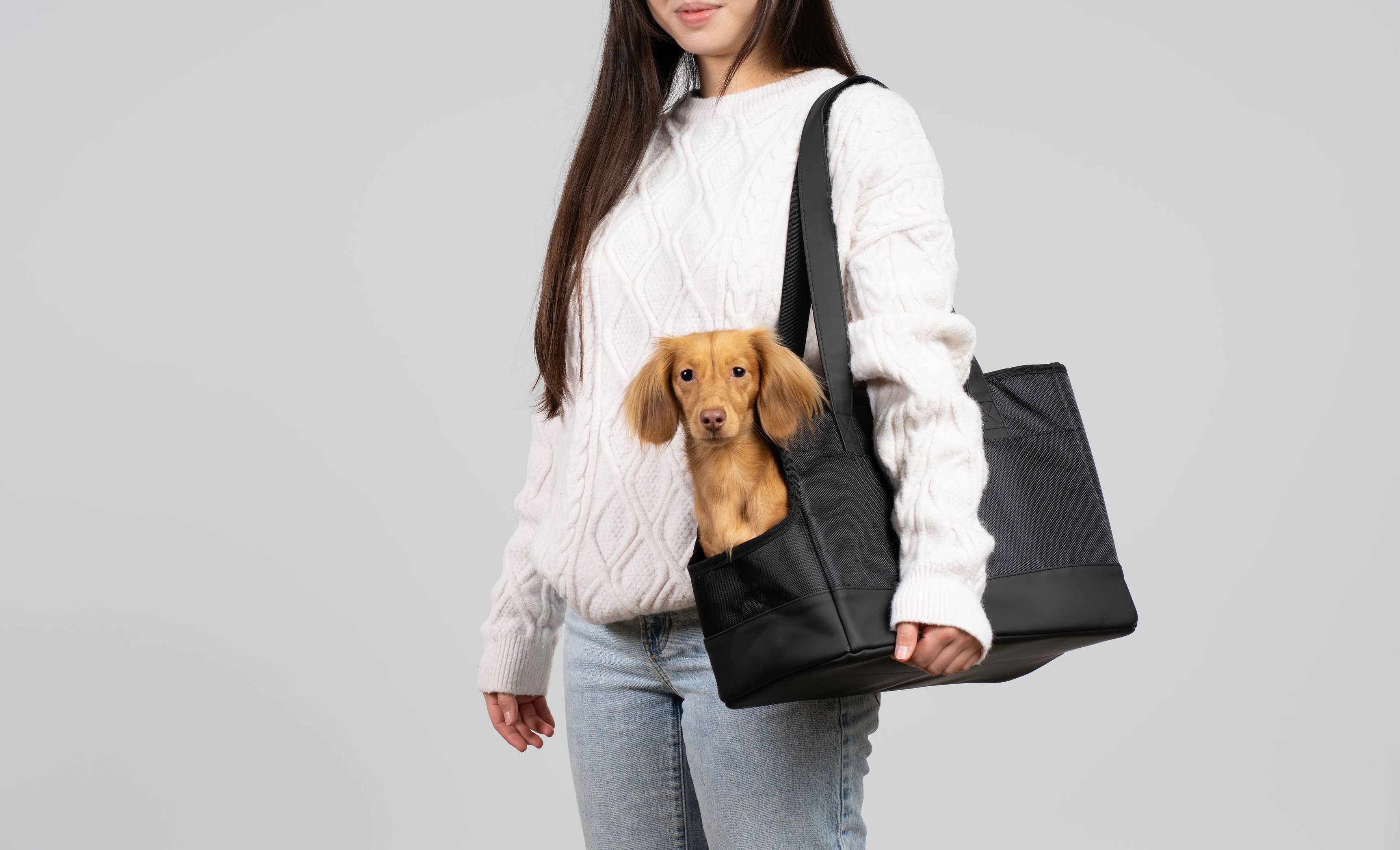 Oskar&Friends - Wholesale Pet carrier – Dog - All-Black Pet Tote bag