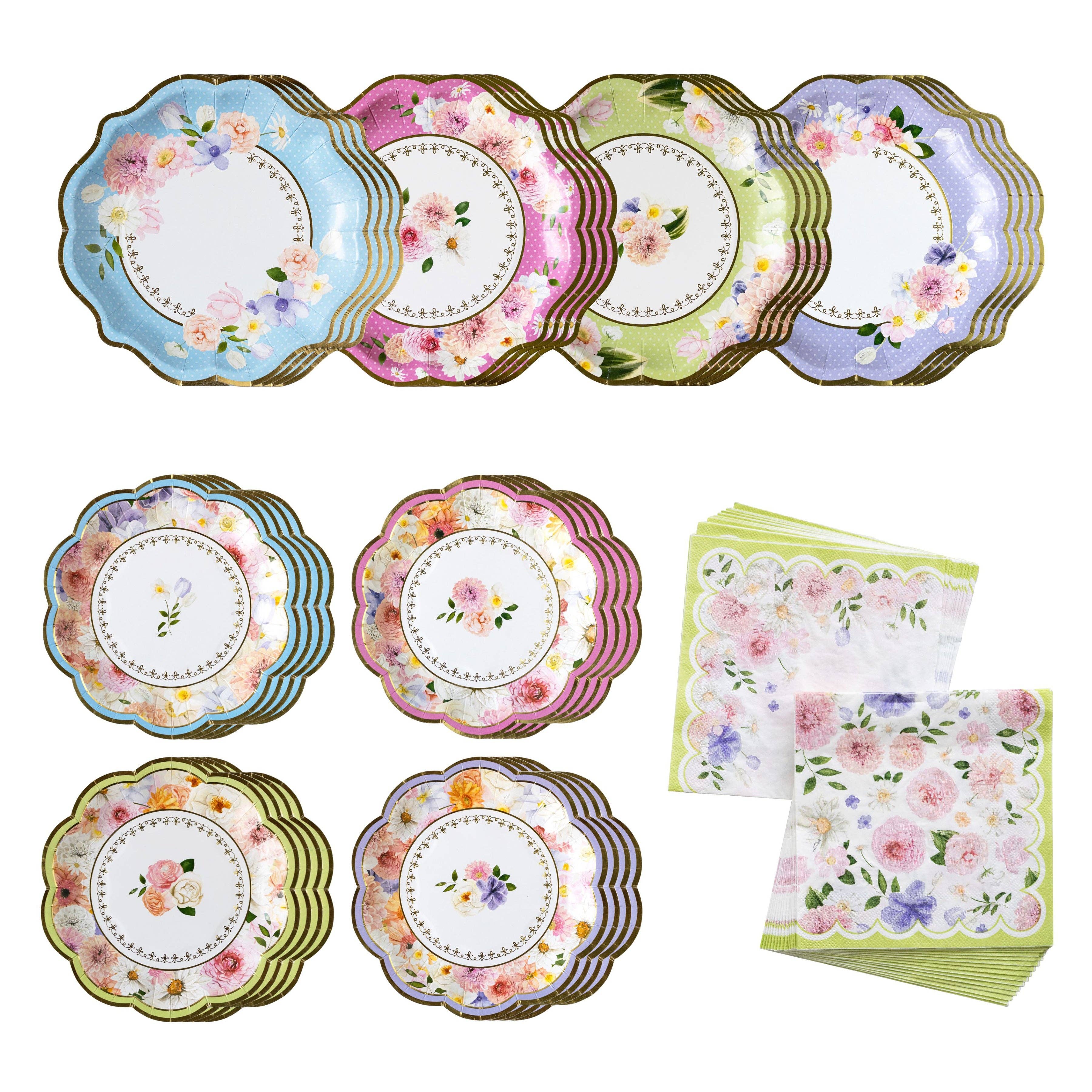 Kate Aspen - Wholesale Disposable Tableware Pack - Tea Time Party 78 Piece Party Tableware Set (16 Guests)7