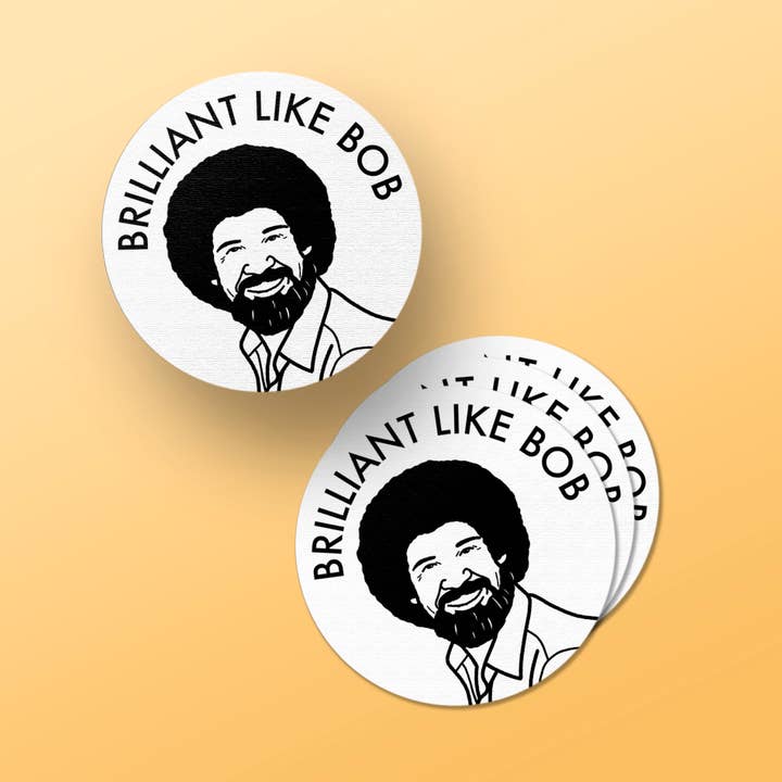 2.5" Brilliant like Bob | Art Vinyl Sticker for wholesale by Art with Saenz