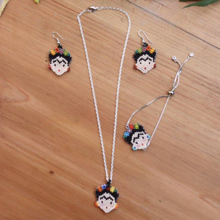Lumily - Wholesale Halskettinghanger - Frida Kahlo Rocaille ketting - Mexico5