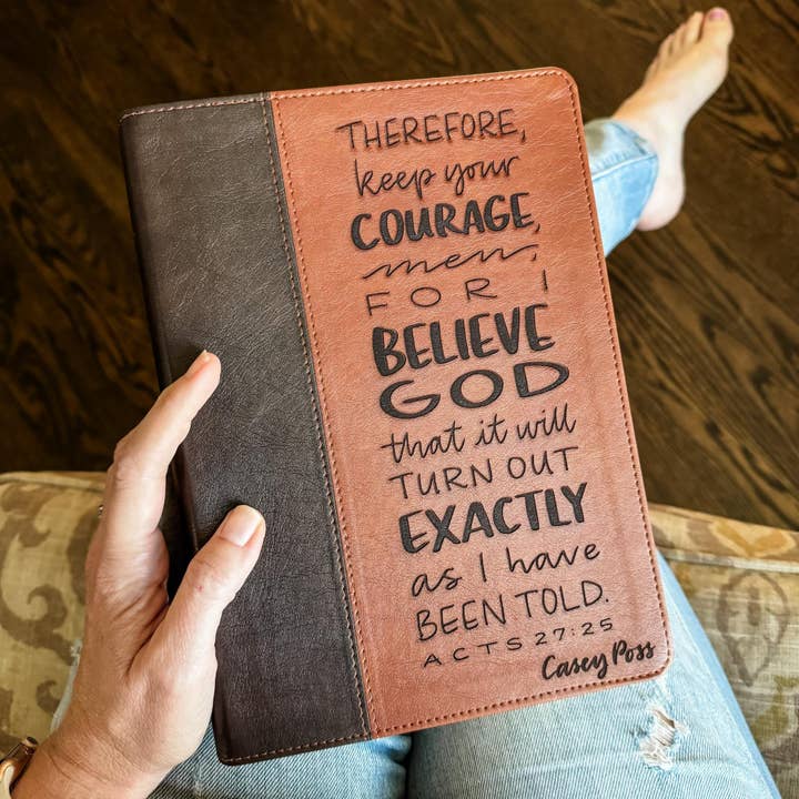 Joy Creative Bibles - Wholesale Religion - NLT Every Man's Bible - Keep Your Courage Men