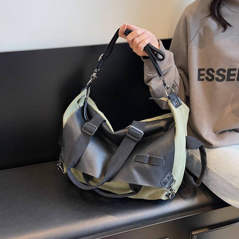 Sheer Trend - Vente Sac porté épaule – femme - Sac bandoulière patchwork en toile rétro4