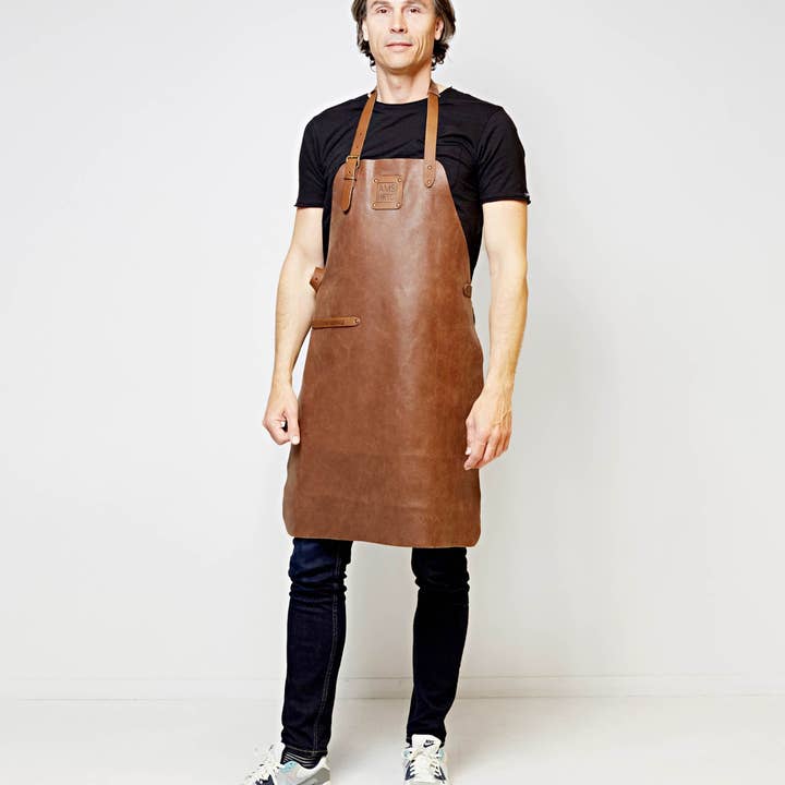 Amsterdam Heritage Men's - Wholesale Apron - Vista | Men’s Durable Leather Apron for Grilling & Crafting