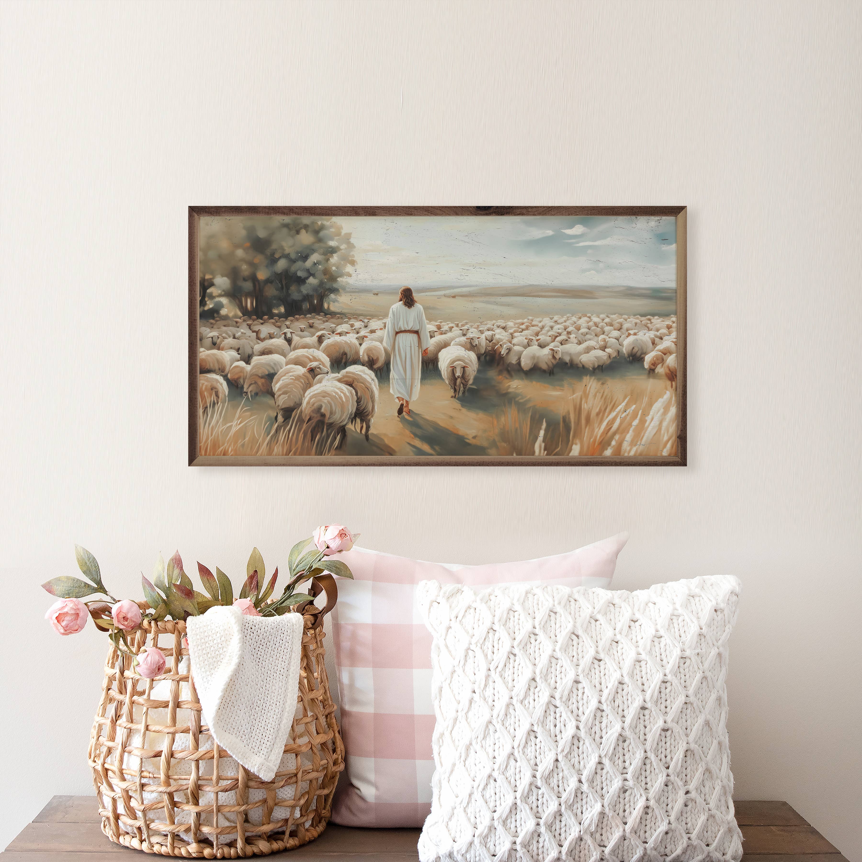 Kendrick Home - Wholesale Art Print - Jesus With His Flock1