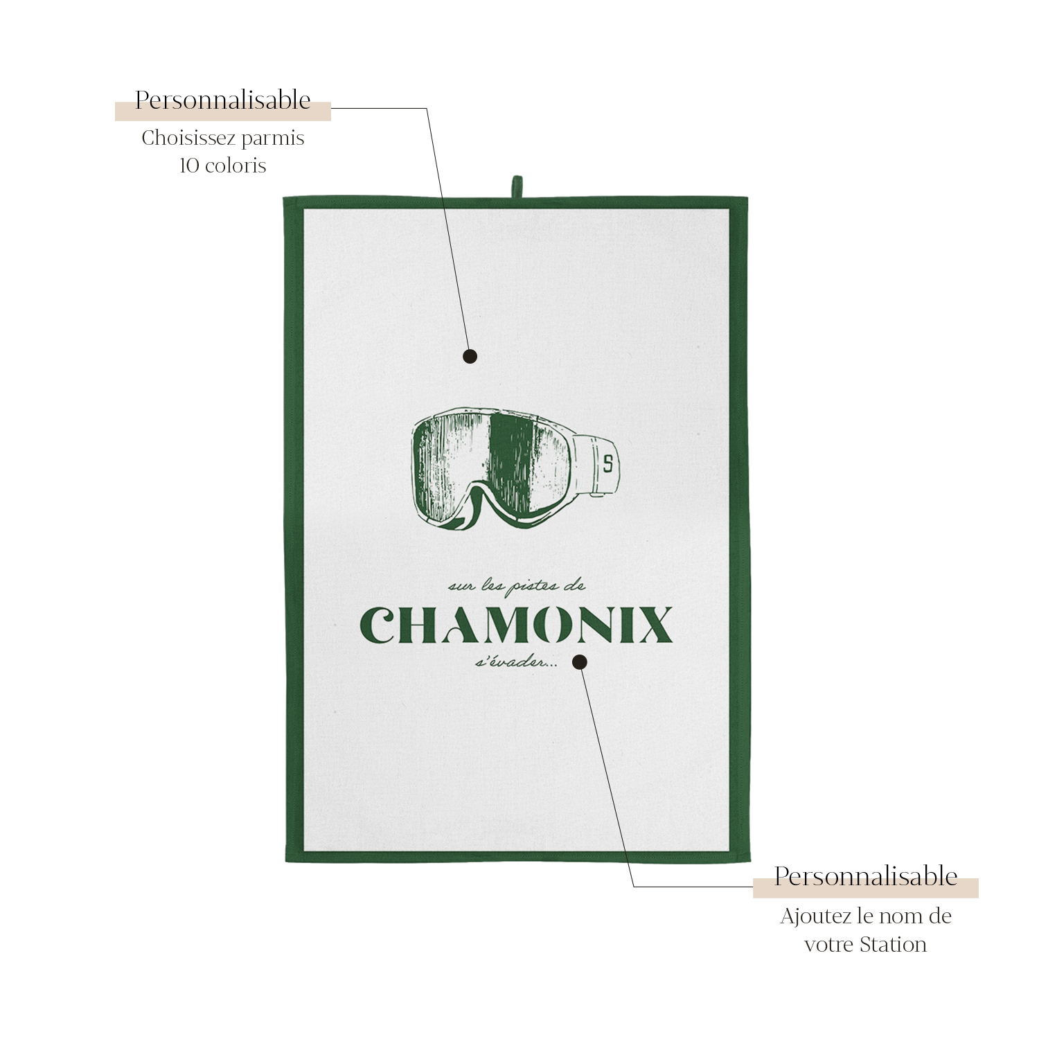 Coast and Valley - Wholesale Tea Towel - 100% personalized ski/mountain tea towel1