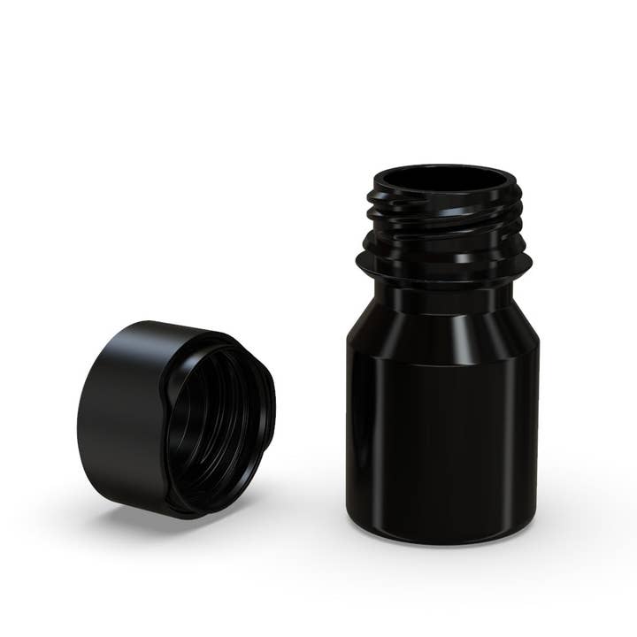 Copackr - Wholesale Shot glass - Chubby Gorilla Aviator Shot Bottle 30ml - Black bottle & Black Cap2