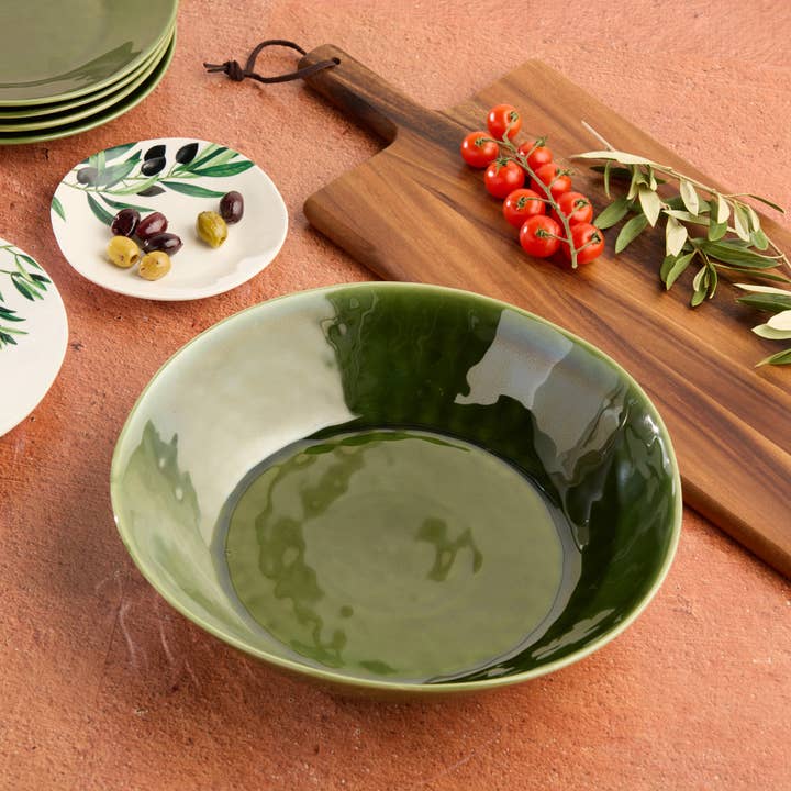 Certified International - Wholesale Serve Bowl - Verde Pasta Bowl 13in x 3in Pairs with Oliva