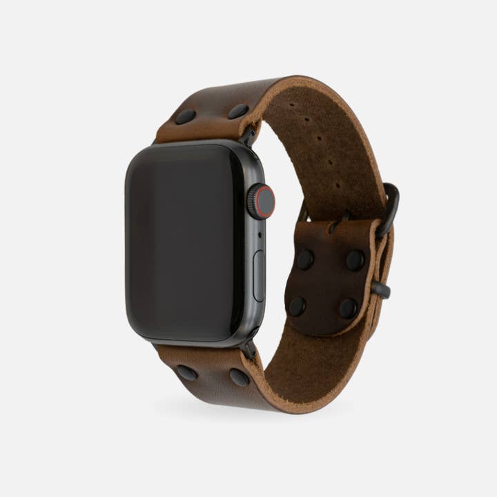 Range Leather Co. - Vente Bracelet de montre – unisexe - Bracelet Apple Watch en cuir - Fabriqué aux États-Unis et cuir pleine fleur1