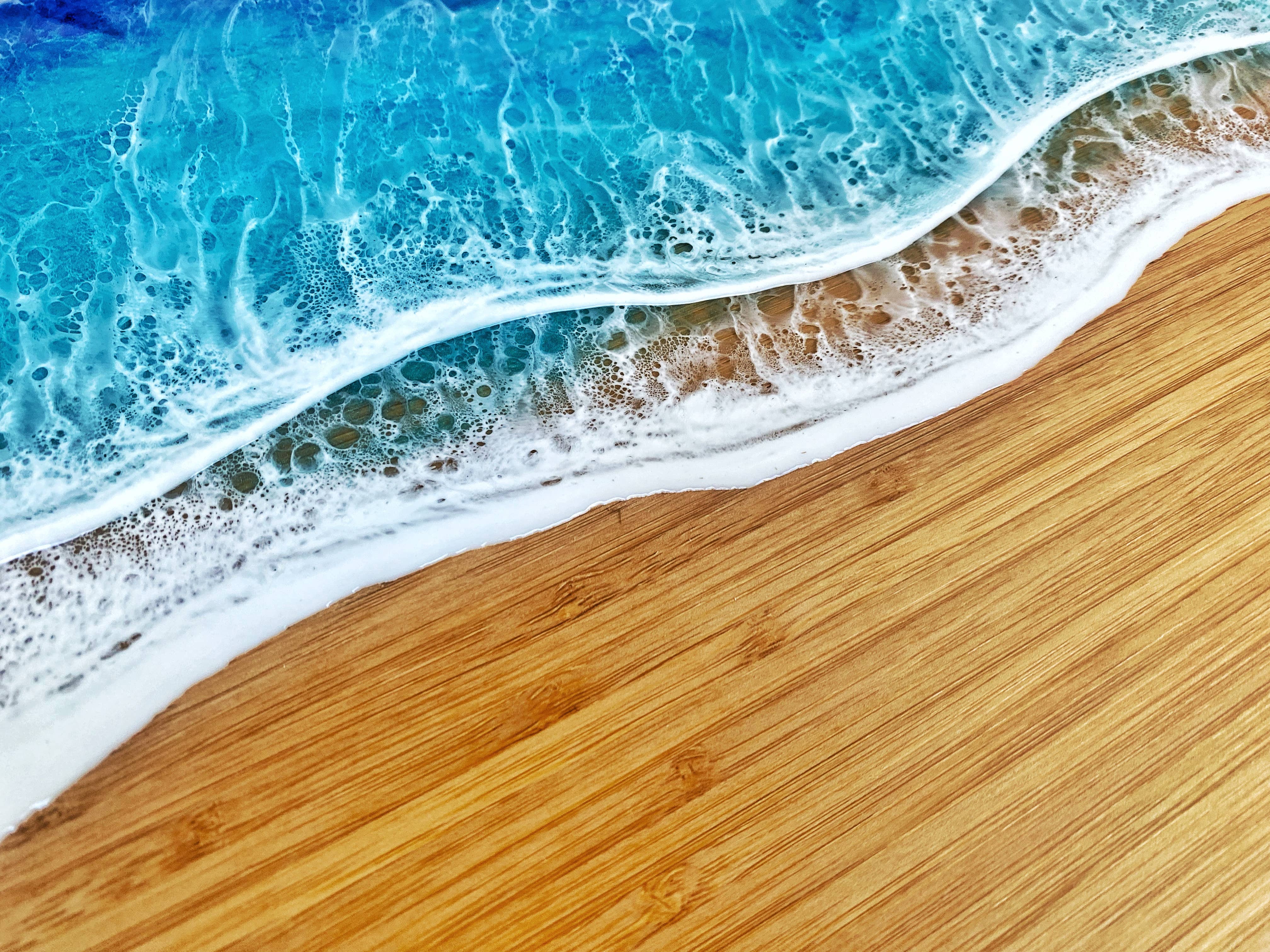 TBM Creations LLC - Wholesale Cheese Board - NEW | MAUI Ocean Charcuterie board Maui made| Serving board6