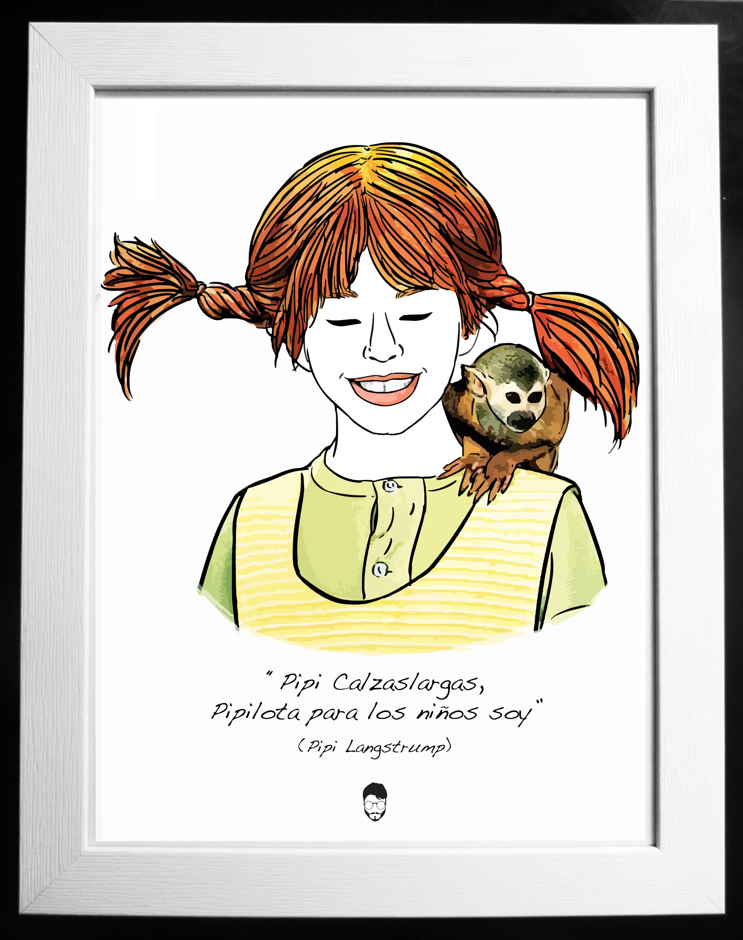 El loco del Pelo Rizo - Wholesale Art Print - Pipi Langstrump