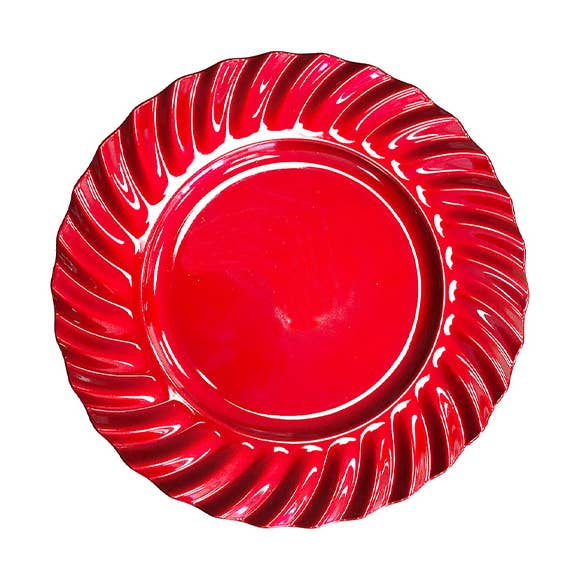 Tabuleiro 40.Christmas com Borda Onda Vermelha 33*33*1.5Cm 24/Box por atacado de Arco Iris