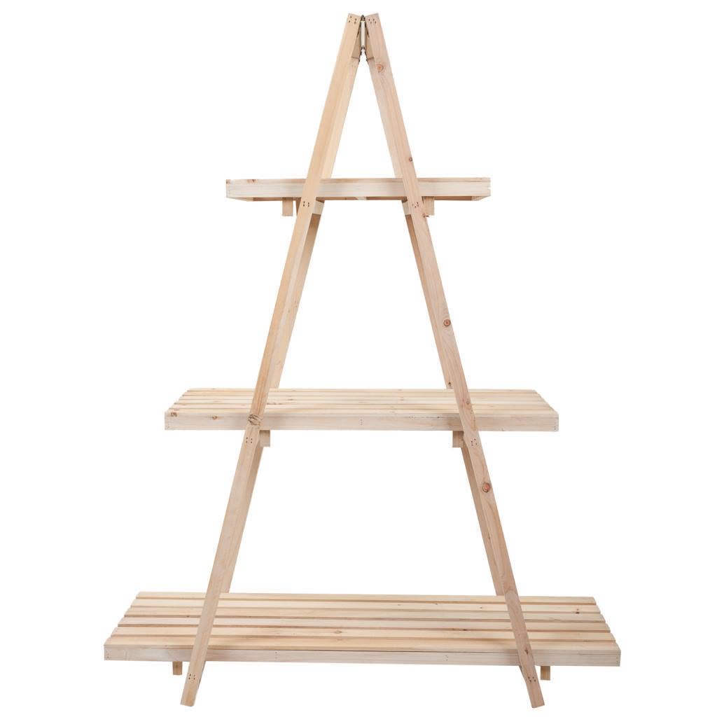 Creaciones Meng - Wholesale Free Standing Shelf - WOODEN DISPLAY SHELF KIT WITH 3 TRAYS3