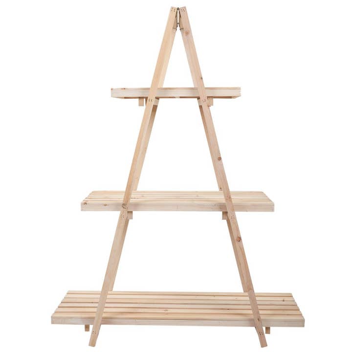 Creaciones Meng - Wholesale Free Standing Shelf - WOODEN DISPLAY SHELF KIT WITH 3 TRAYS3