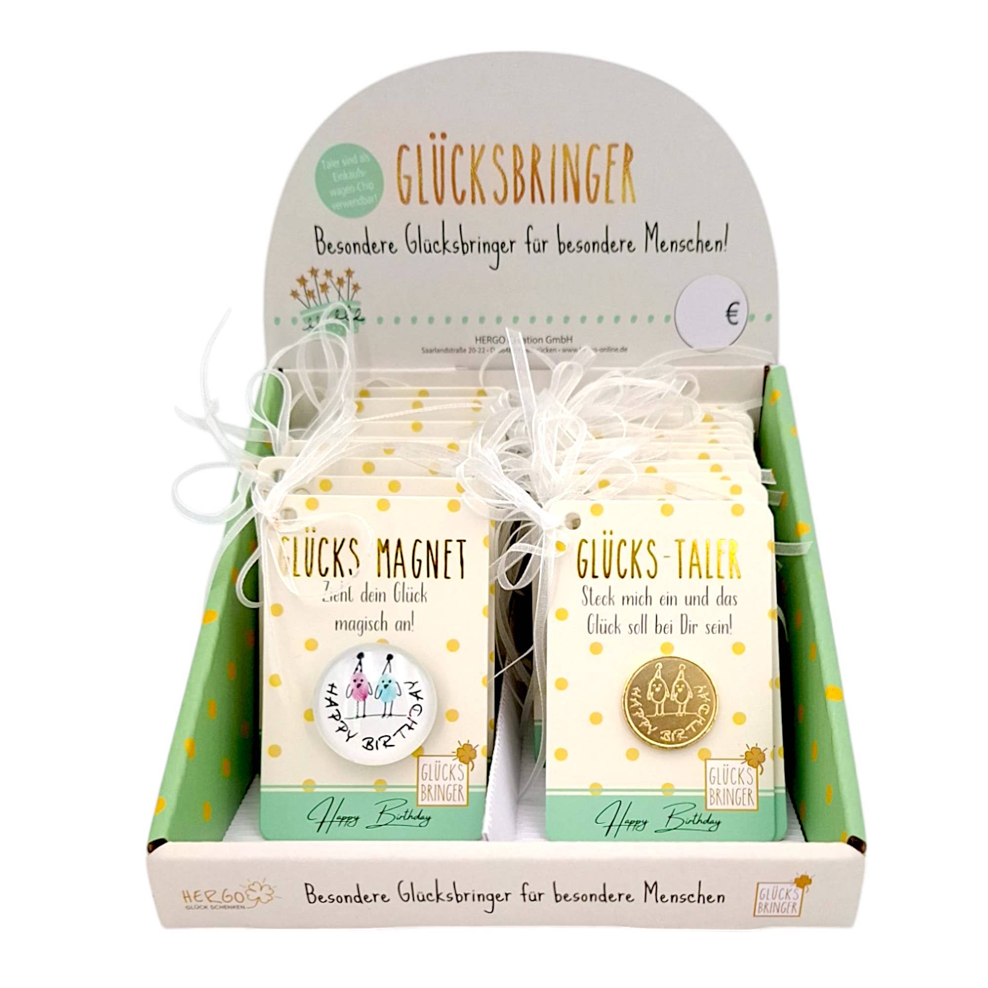 Hergo Creation GmbH - Wholesale Magnet - Set of Happy Birthday coins (25 pcs.) and magnets (10 pcs.)0